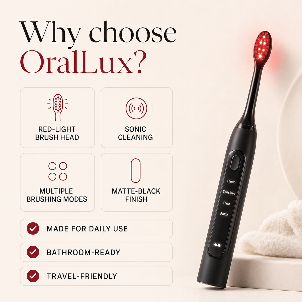 Gum Recovery Red Light Toothbrush
